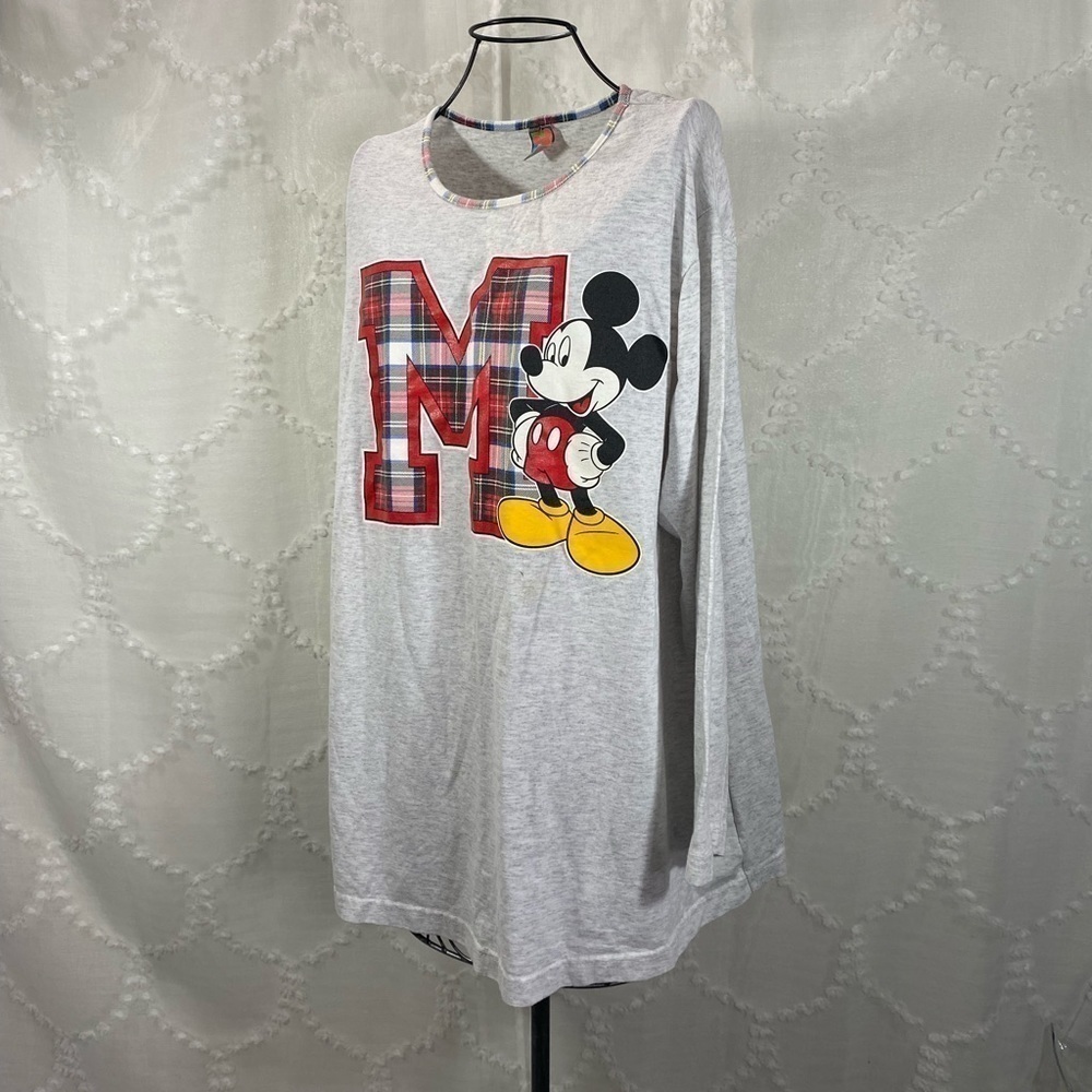 Vintage Mickey Mouse shirt with plaid letter - Picture 9 of 9